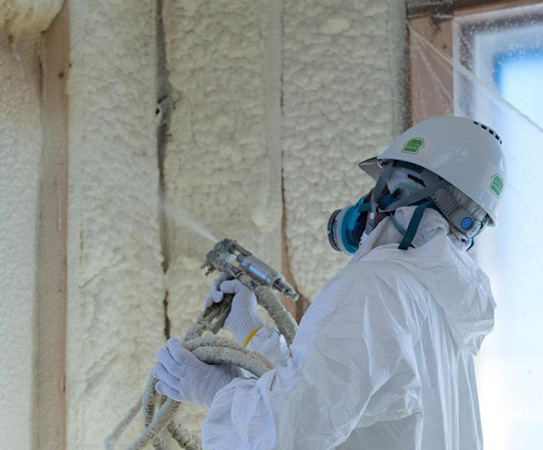 ウレタン吹付断熱による優れた気密性