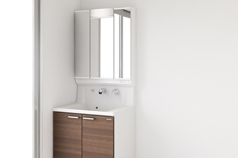 スタイリッシュ3面鏡洗面化粧台